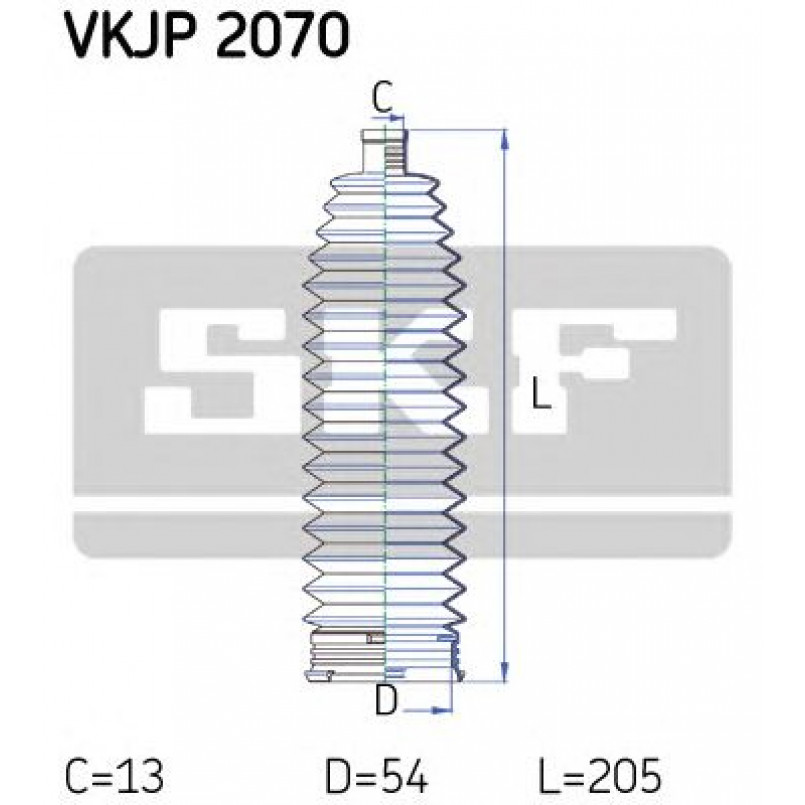 VKJP 2070 SKF - Пильовик привідного валу